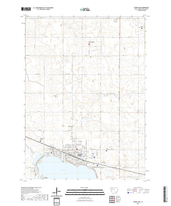 US Topo 7.5-minute map for Storm Lake IA