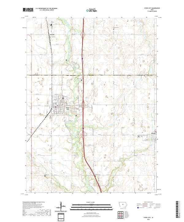 US Topo 7.5-minute map for Story City IA