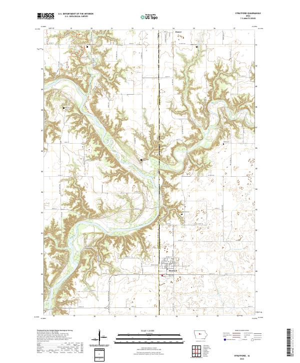 US Topo 7.5-minute map for Stratford IA