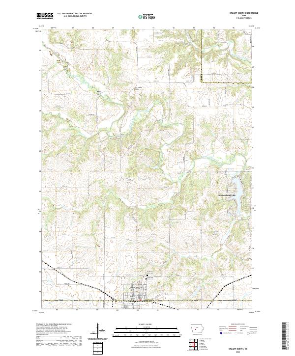 US Topo 7.5-minute map for Stuart North IA