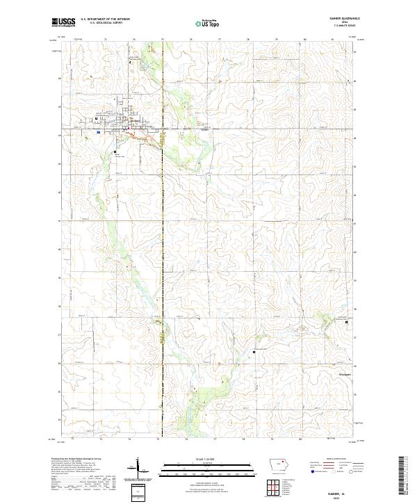 US Topo 7.5-minute map for Sumner IA