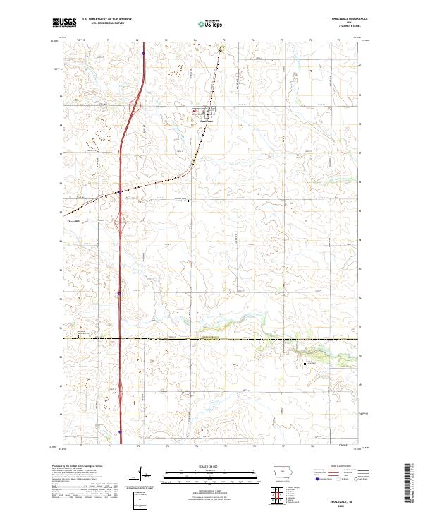 US Topo 7.5-minute map for Swaledale IA