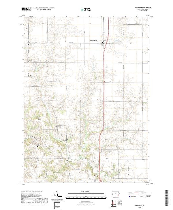 US Topo 7.5-minute map for Swedesburg IA