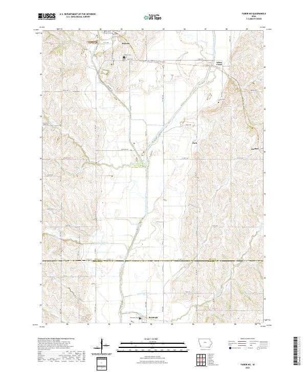 US Topo 7.5-minute map for Tabor NE IA