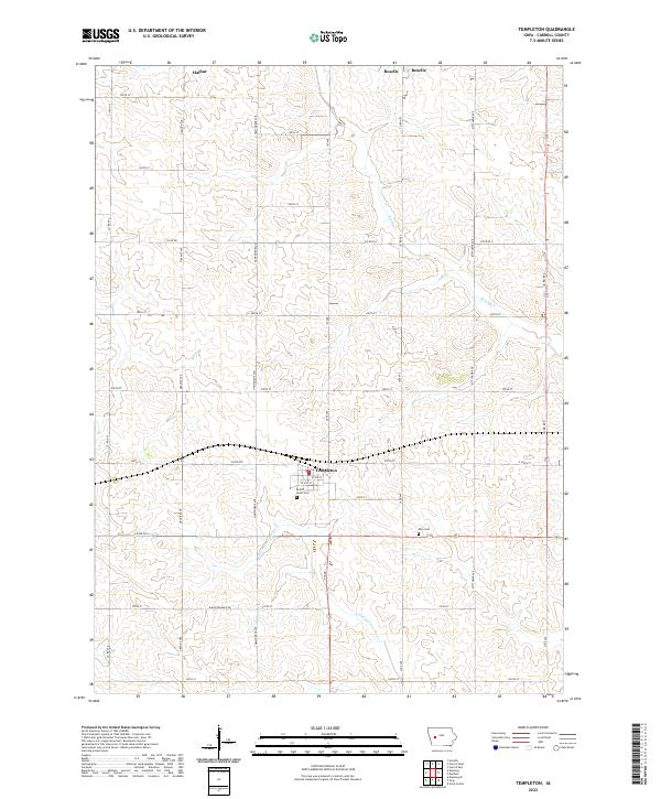 US Topo 7.5-minute map for Templeton IA