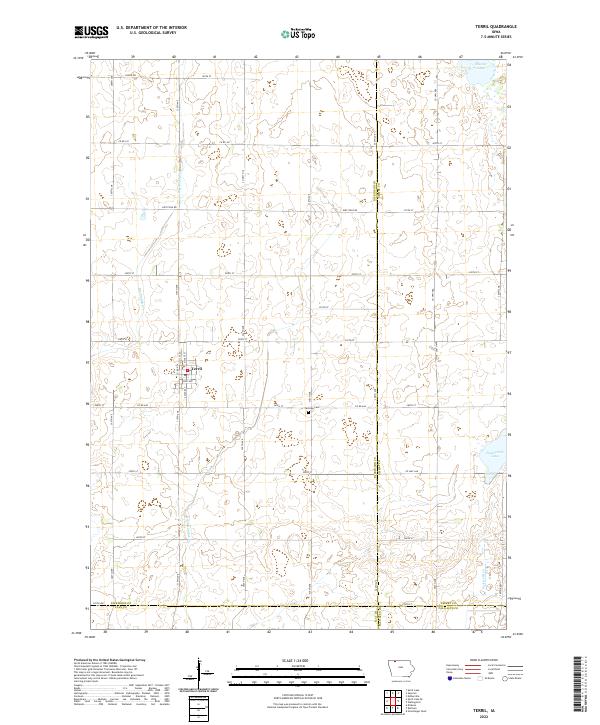 US Topo 7.5-minute map for Terril IA