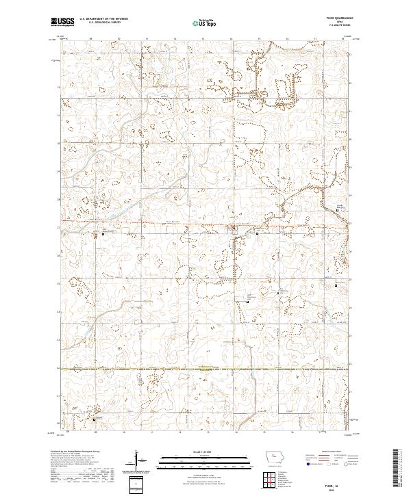 US Topo 7.5-minute map for Thor IA