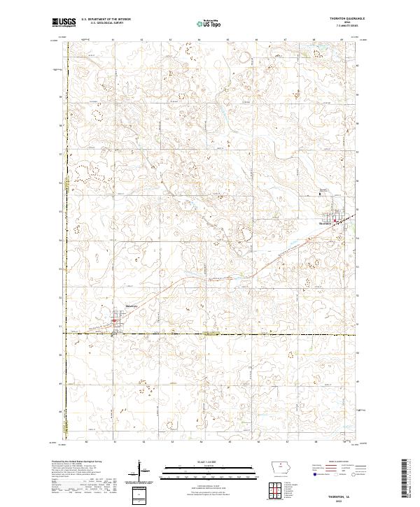 US Topo 7.5-minute map for Thornton IA