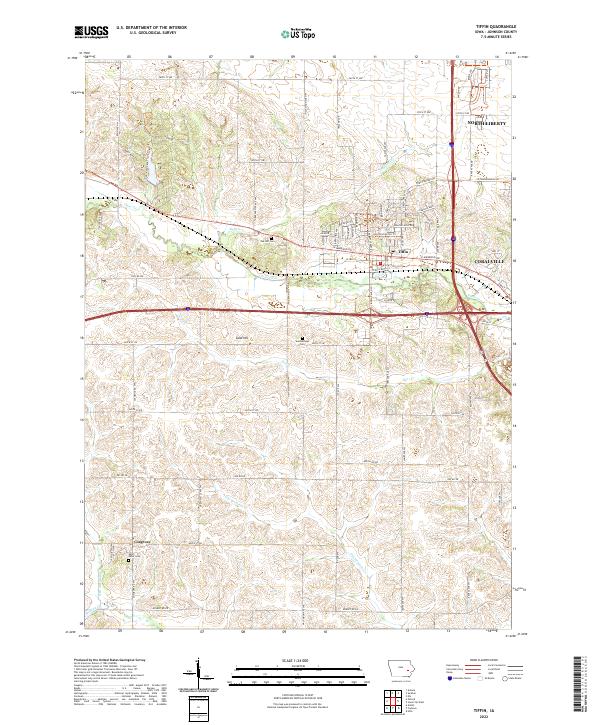 US Topo 7.5-minute map for Tiffin IA