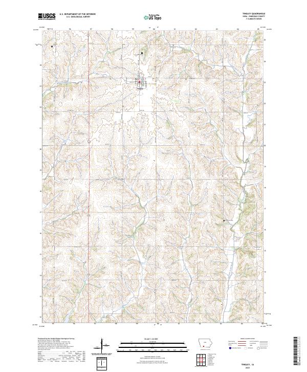 US Topo 7.5-minute map for Tingley IA