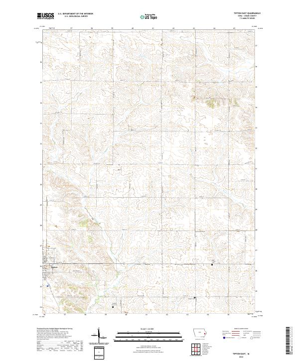 US Topo 7.5-minute map for Tipton East IA