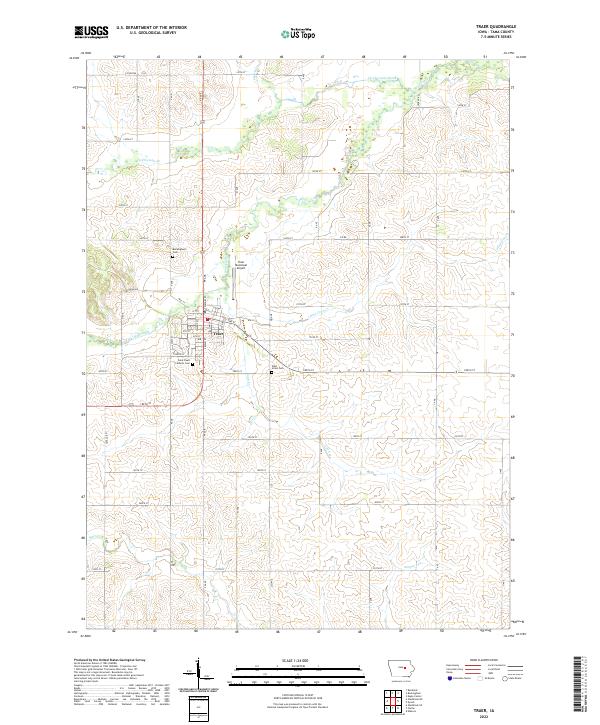 US Topo 7.5-minute map for Traer IA