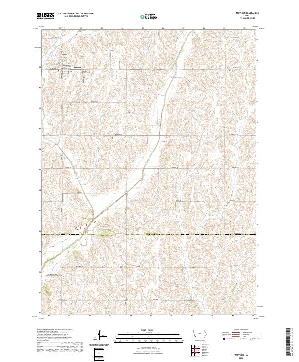 US Topo 7.5-minute map for Treynor IA