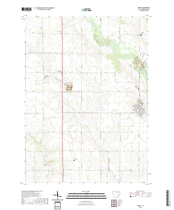 US Topo 7.5-minute map for Tripoli IA