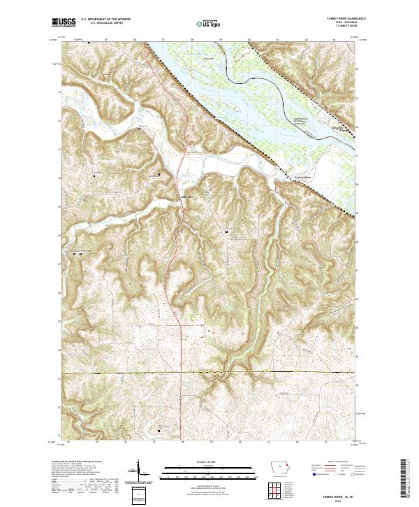 US Topo 7.5-minute map for Turkey River IAWI