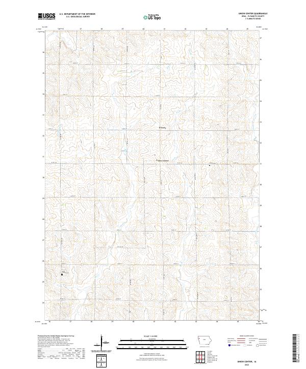 US Topo 7.5-minute map for Union Center IA