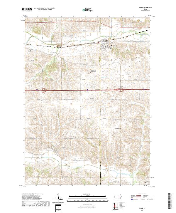 US Topo 7.5-minute map for Victor IA