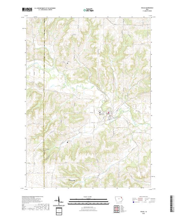 US Topo 7.5-minute map for Volga IA