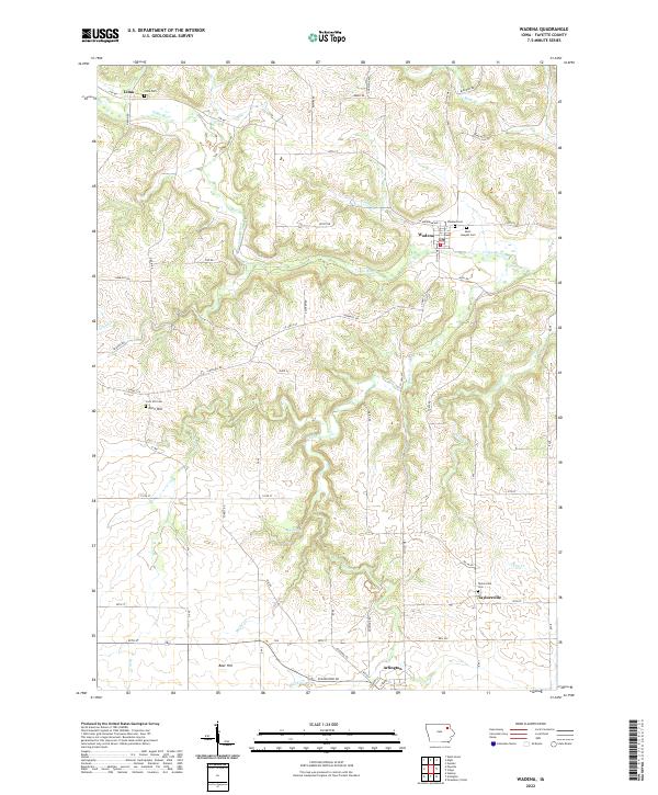 US Topo 7.5-minute map for Wadena IA