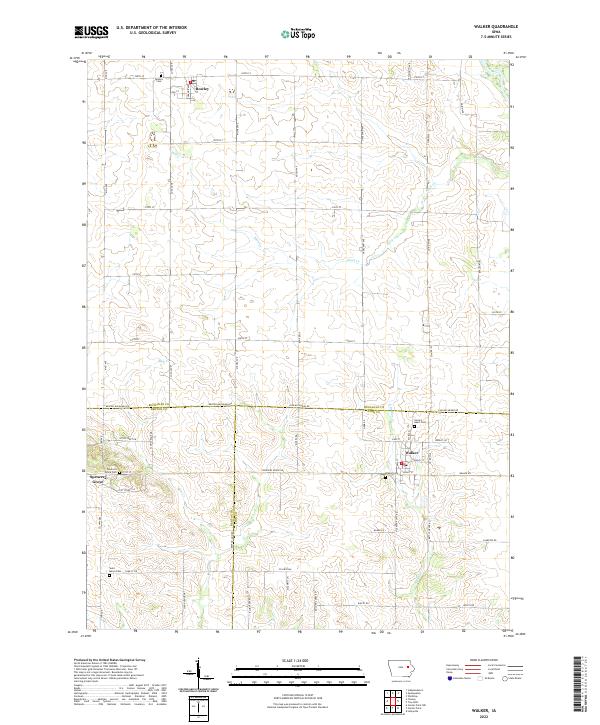 US Topo 7.5-minute map for Walker IA