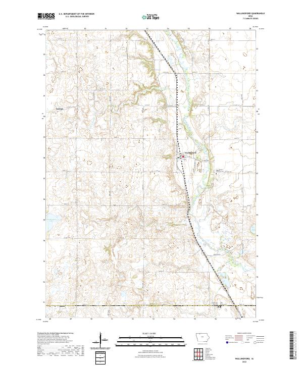 US Topo 7.5-minute map for Wallingford IA