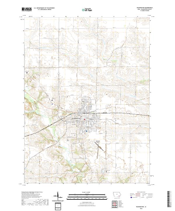 US Topo 7.5-minute map for Washington IA