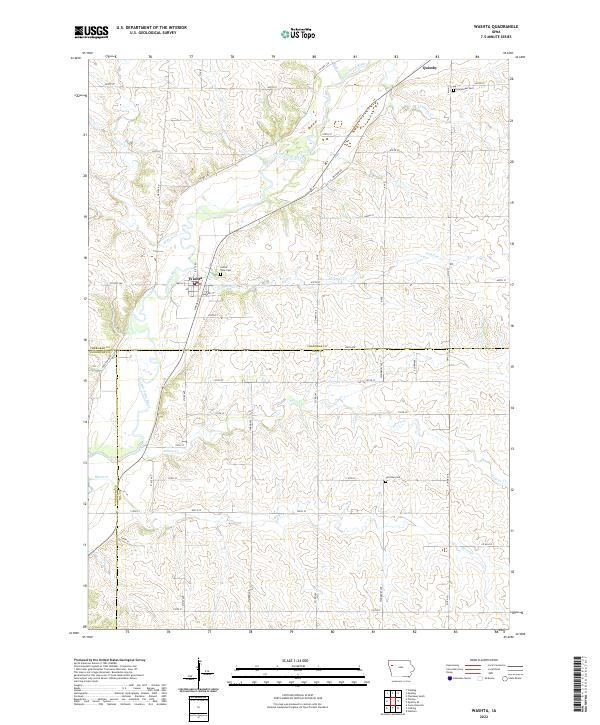 US Topo 7.5-minute map for Washta IA