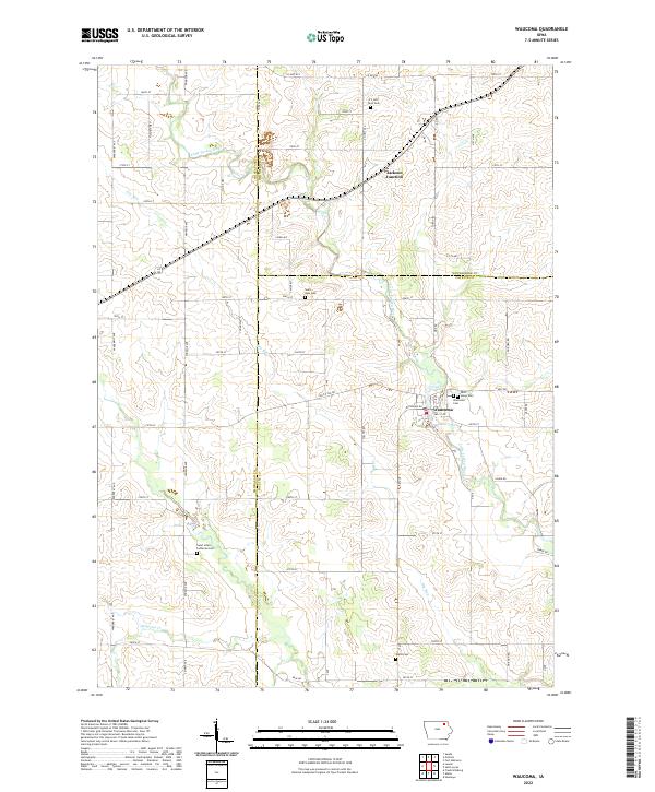 US Topo 7.5-minute map for Waucoma IA