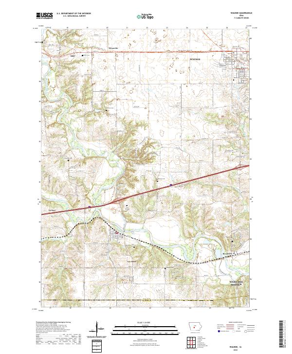 US Topo 7.5-minute map for Waukee IA