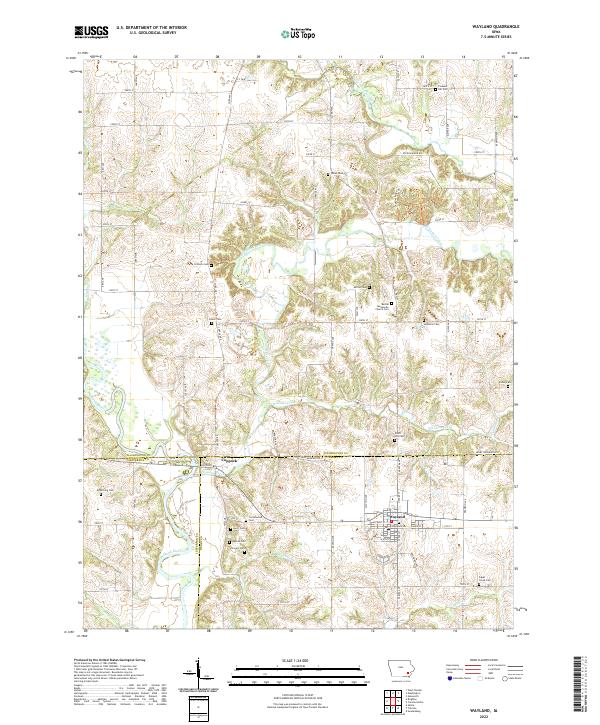 US Topo 7.5-minute map for Wayland IA