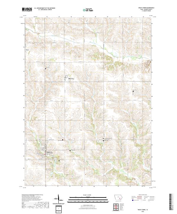 US Topo 7.5-minute map for What Cheer IA