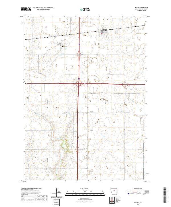 US Topo 7.5-minute map for Williams IA