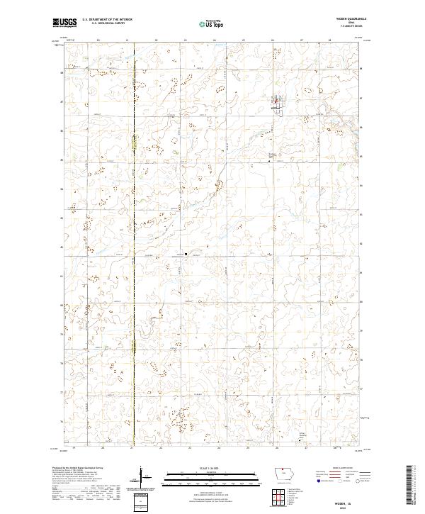 US Topo 7.5-minute map for Woden IA