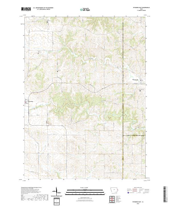 US Topo 7.5-minute map for Wyoming East IA