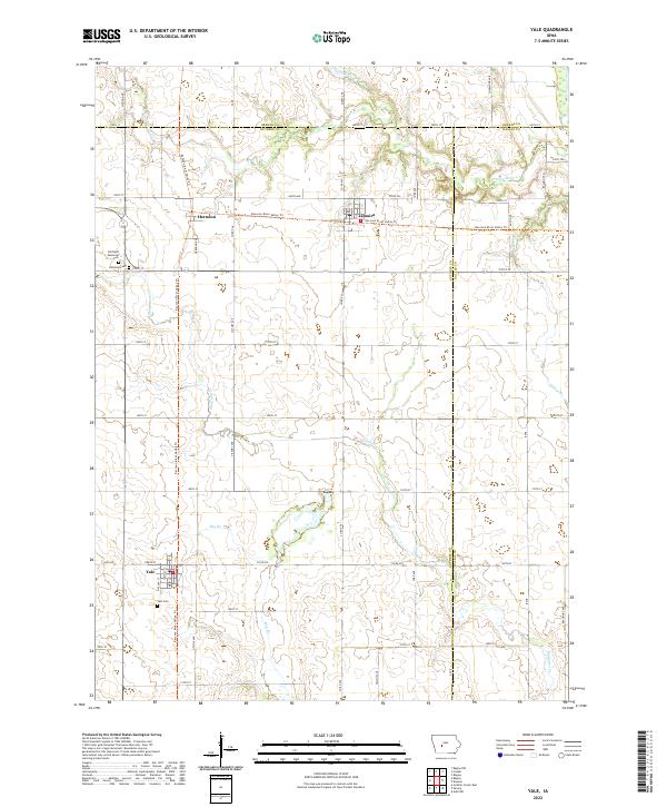 US Topo 7.5-minute map for Yale IA