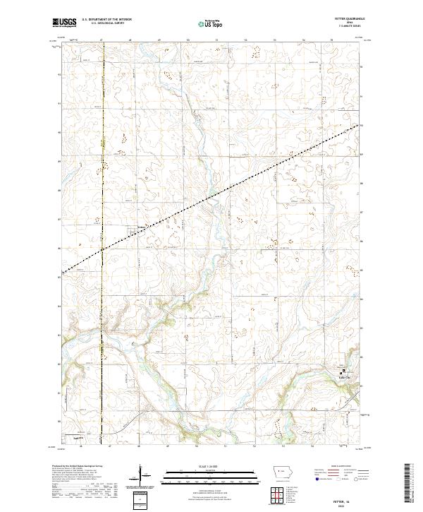 US Topo 7.5-minute map for Yetter IA