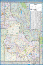 Idaho Wall Map by Topographic Maps