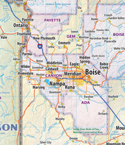 Idaho Wall Map by Topographic Maps