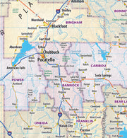 Idaho Wall Map by Topographic Maps