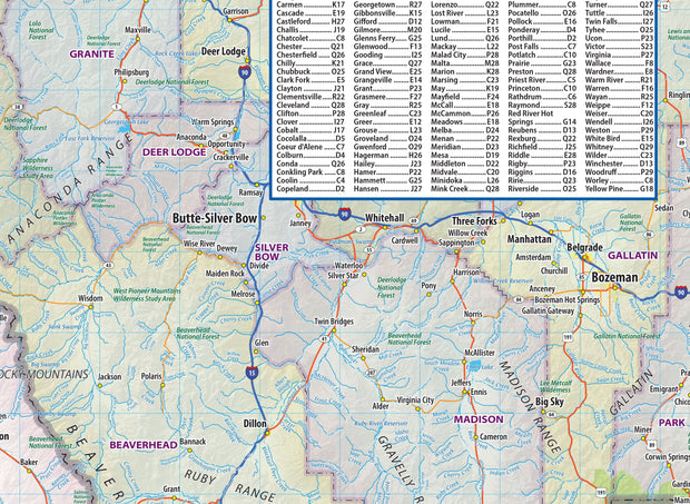 Idaho Wall Map by Topographic Maps