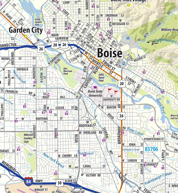 Greater Boise Metro Area Wall Map