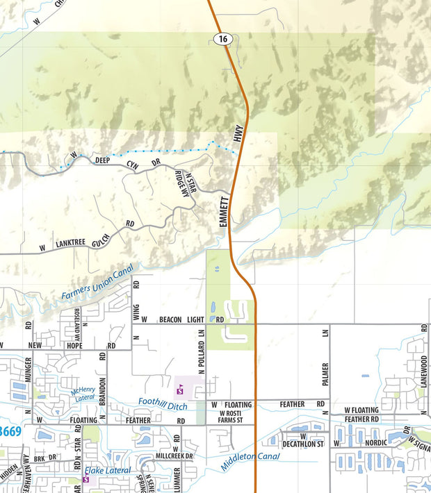 Greater Boise Metro Area Wall Map