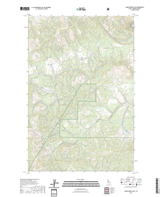 US Topo 7.5-minute map for Alder Creek Flats ID – American Map Store