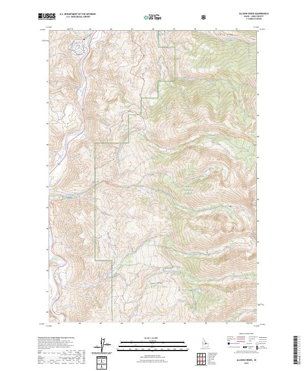 US Topo 7.5-minute map for Allison Creek ID