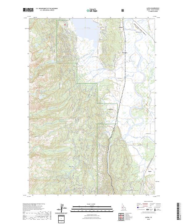 US Topo 7.5-minute map for Alpha ID