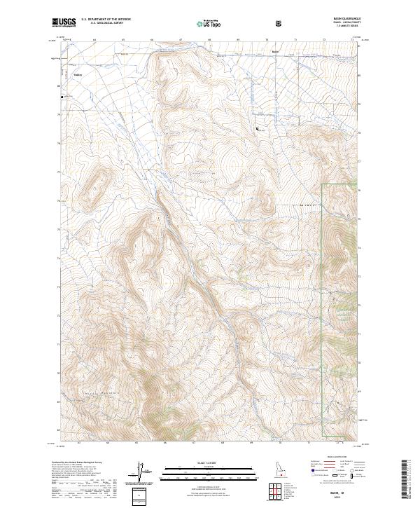 US Topo 7.5-minute map for Basin ID