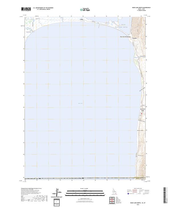 US Topo 7.5-minute map for Bear Lake North IDUT