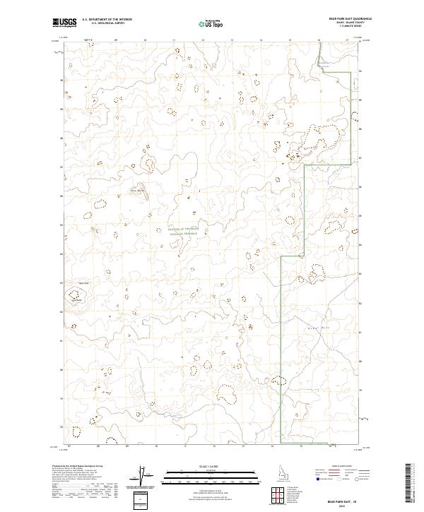 US Topo 7.5-minute map for Bear Park East ID