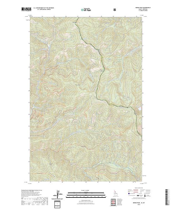 US Topo 7.5-minute map for Berge Peak IDMT