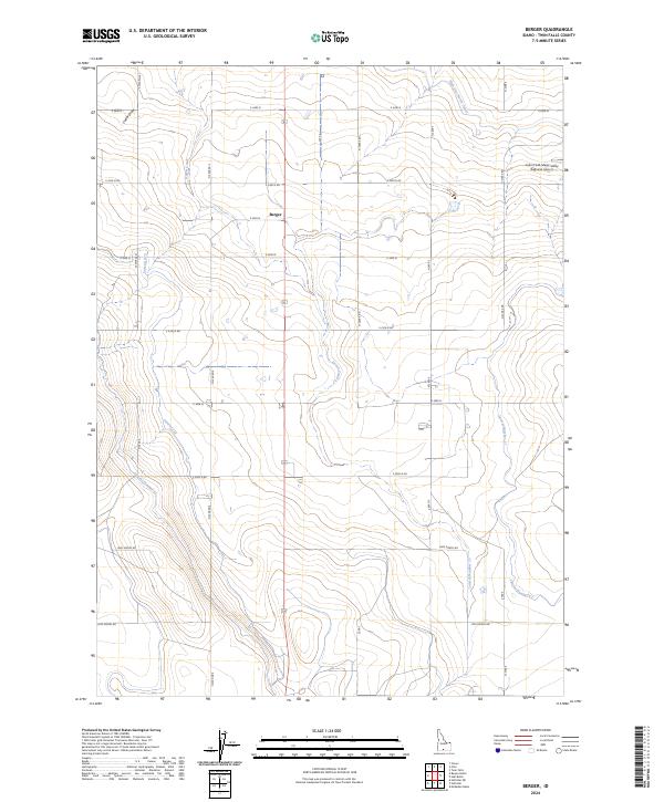 US Topo 7.5-minute map for Berger ID